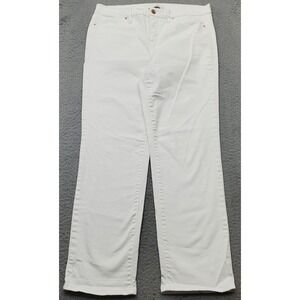 Ella Moss Jeans Women 10 White Denim Light Wash Straight Leg 5 Pocket Streetwear